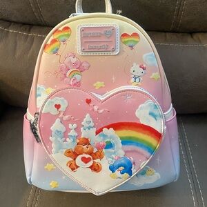 Loungefly Care Bears x Sanrio Exclusive Hello Kitty Care Bears Mini Backpack NWT